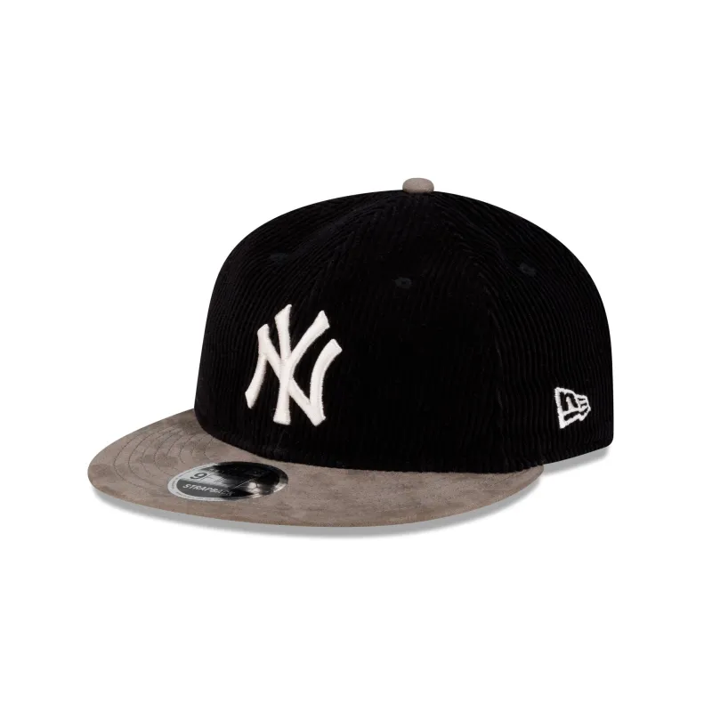 New York Yankees Two Tone Black Corduroy Retro Crown 9FIFTY Adjustable Hat made by New Era