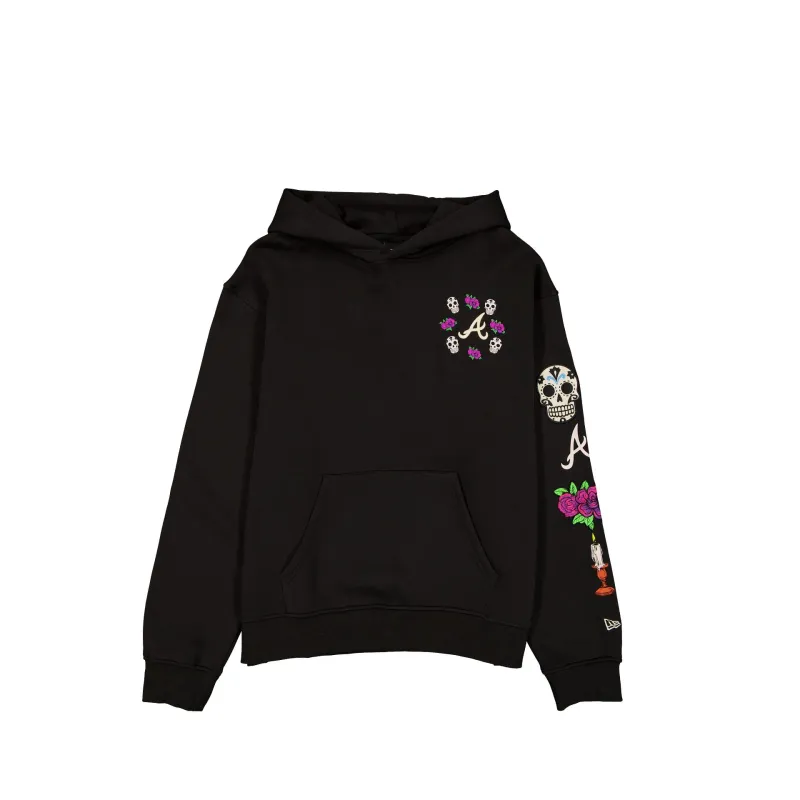 Atlanta Braves Day of the Dead Black Hoodie made by New Era