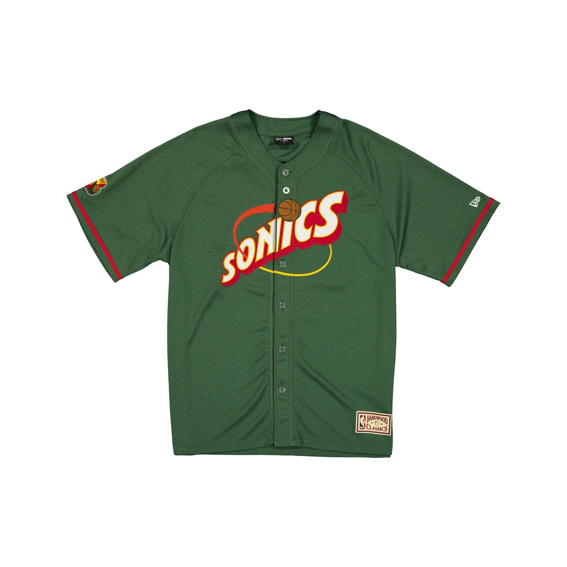 Seattle SuperSonics Hardwood Classics Green Button-Up T-Shirt sold by New Era