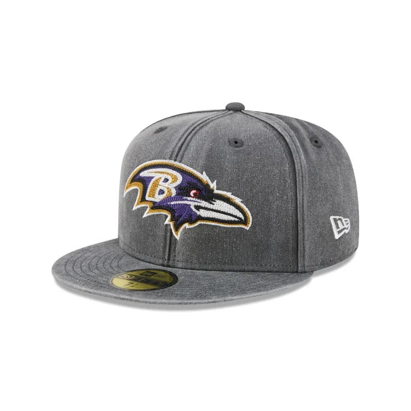 Baltimore Ravens Washed 59FIFTY Fitted Hat made by New Era