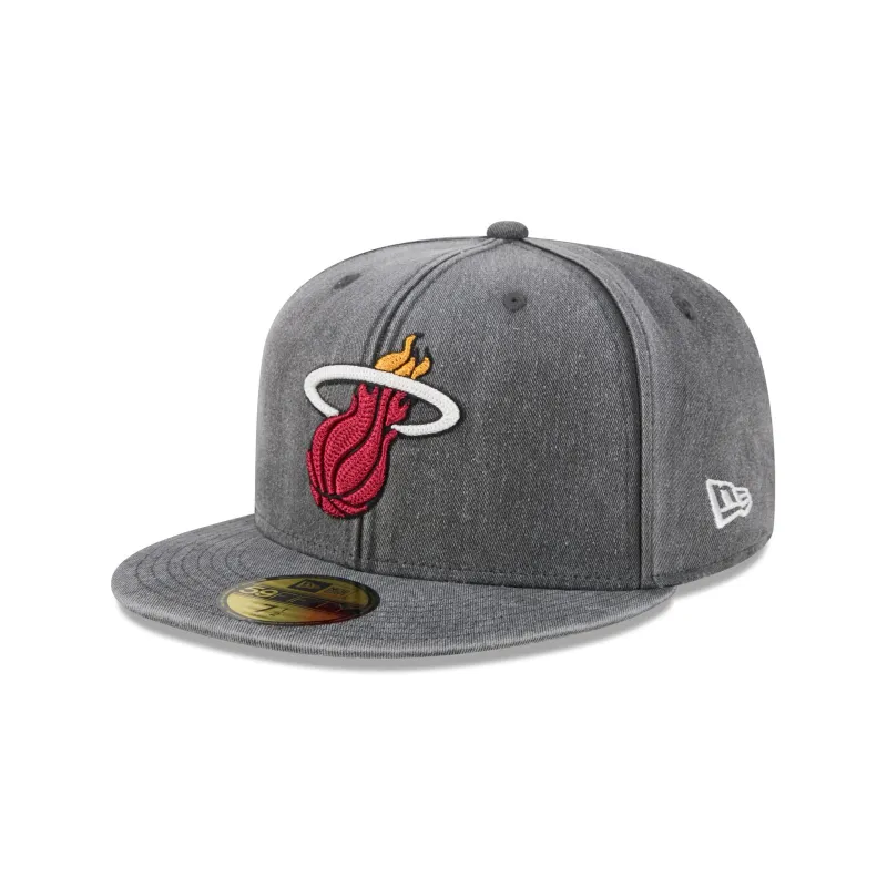 Miami Heat Washed 59FIFTY Fitted Hat made by New Era