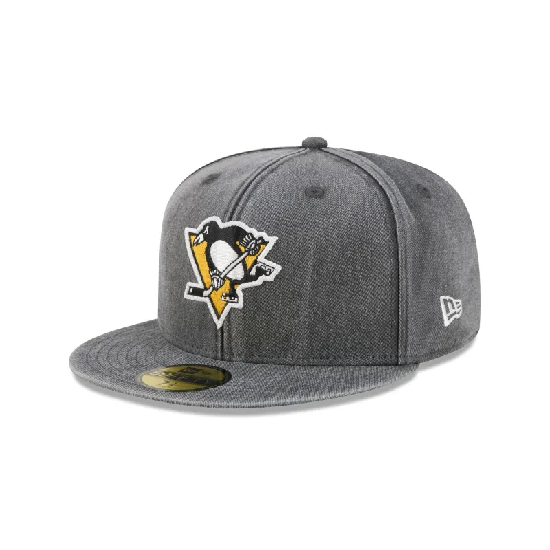 Pittsburgh Penguins Washed 59FIFTY Fitted Hat made by New Era