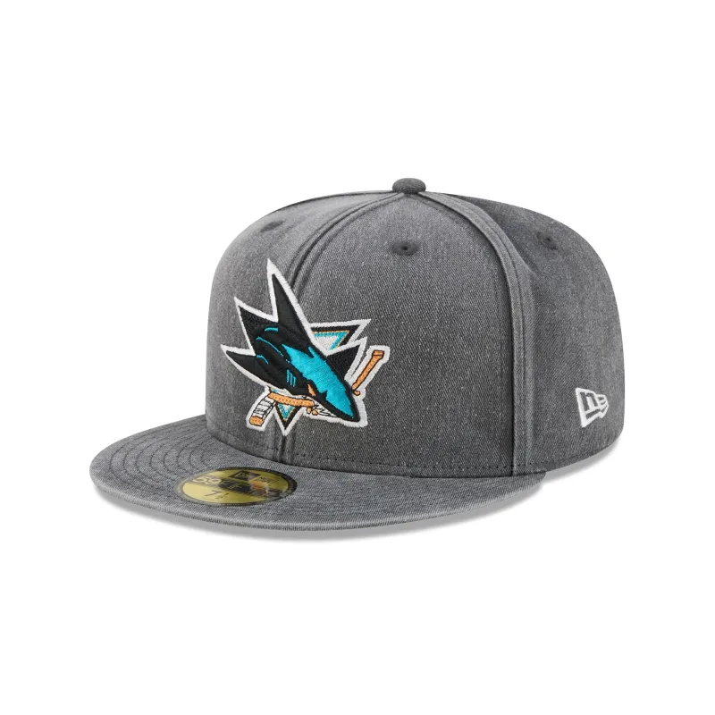 San Jose Sharks Washed 59FIFTY Fitted Hat made by New Era