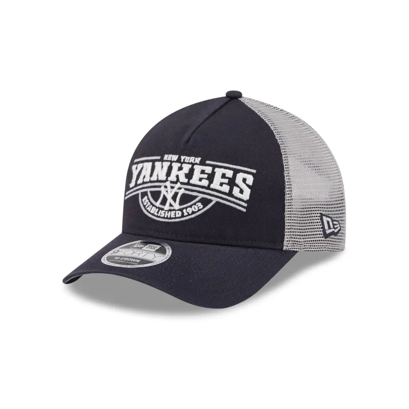 New York Yankees Classic 9FORTY M-Crown A-Frame Trucker Hat made by New Era