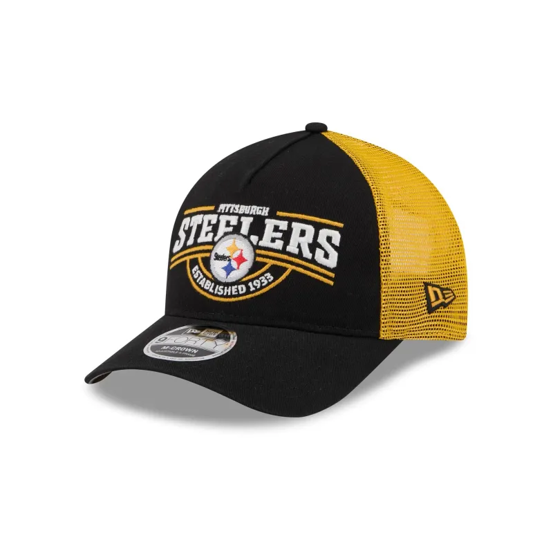 Pittsburgh Steelers Classic 9FORTY M-Crown A-Frame Trucker Hat made by New Era