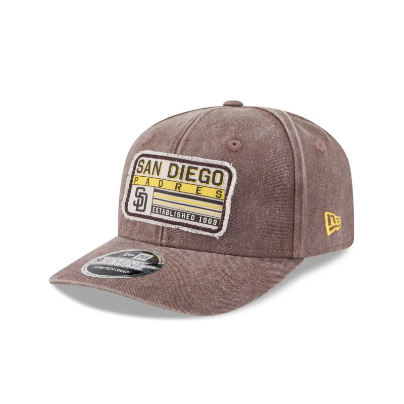 San Diego Padres Faded Patch 9SEVENTY Stretch-Snap Hat made by New Era
