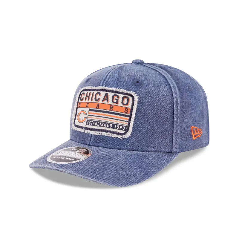 Chicago Bears Faded Patch 9SEVENTY Stretch-Snap Hat made by New Era