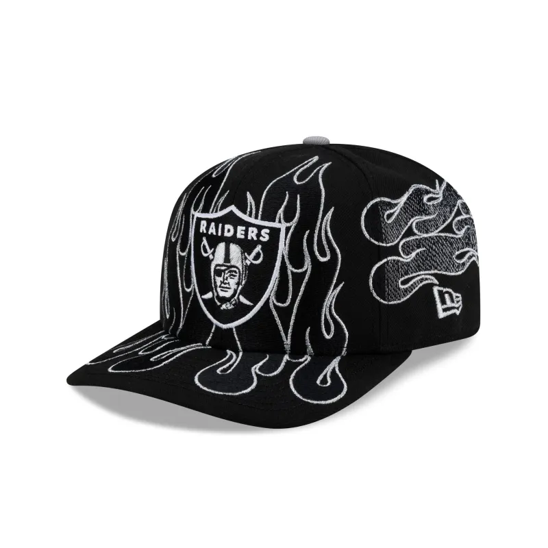 Nice Kicks x Las Vegas Raiders Y2K Flames 9FIFTY Original Fit Snapback Hat made by New Era