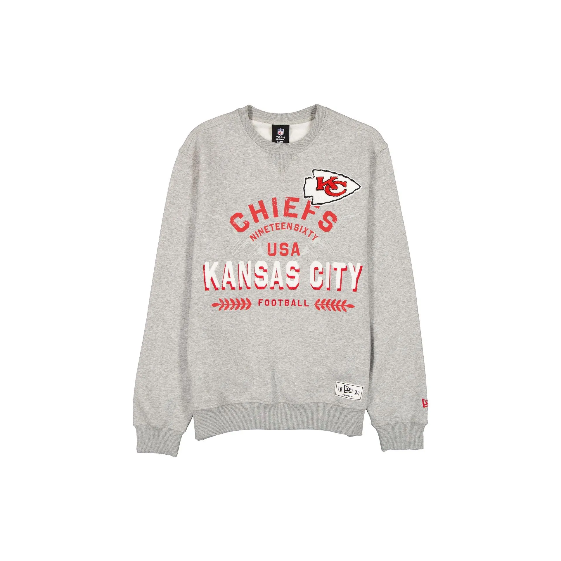 Kansas City Chiefs Laurel Heather Gray Crewneck sold by New Era