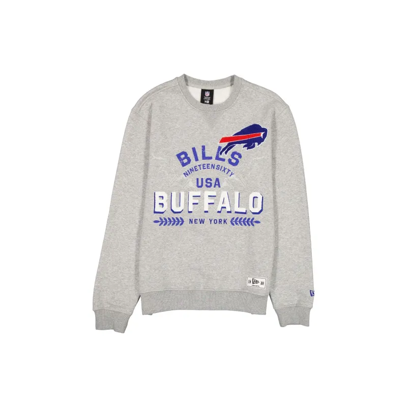 Buffalo Bills Laurel Heather Gray Crewneck made by New Era