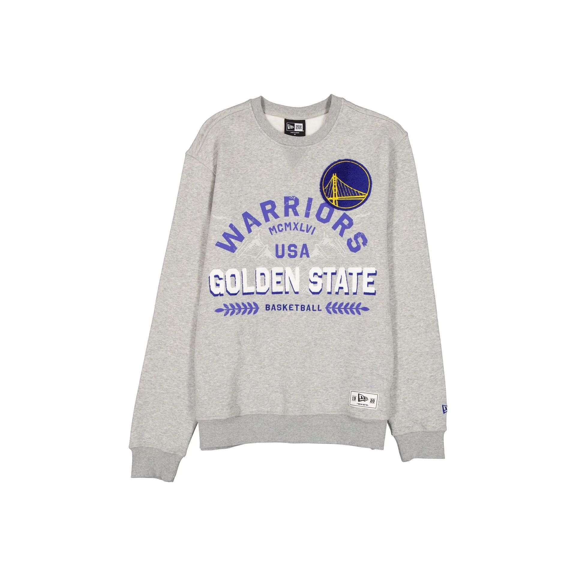 Golden State Warriors Laurel Heather Gray Crewneck sold by New Era