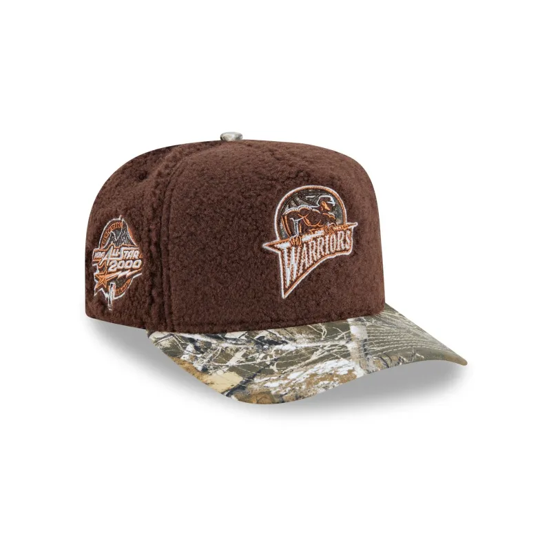 Just Caps Hardwood Classics Realtree Camo Golden State Warriors 59FIFTY A-Frame Fitted Hat made by New Era