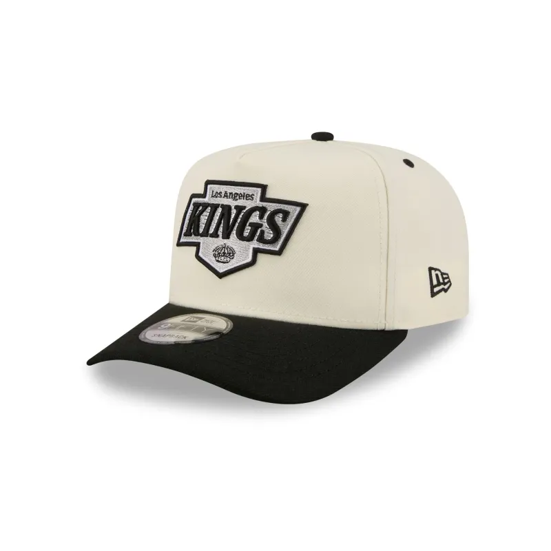 Los Angeles Kings Statement Back Chrome White 9FIFTY A-Frame Snapback Hat made by New Era