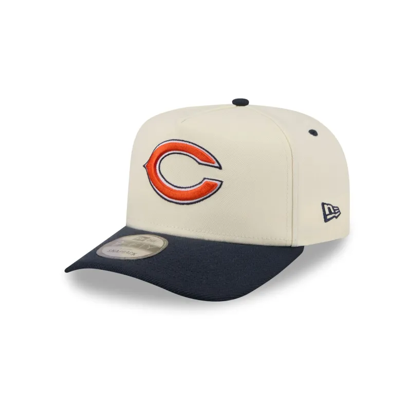 Chicago Bears Statement Back Chrome White 9FIFTY A-Frame Snapback Hat made by New Era