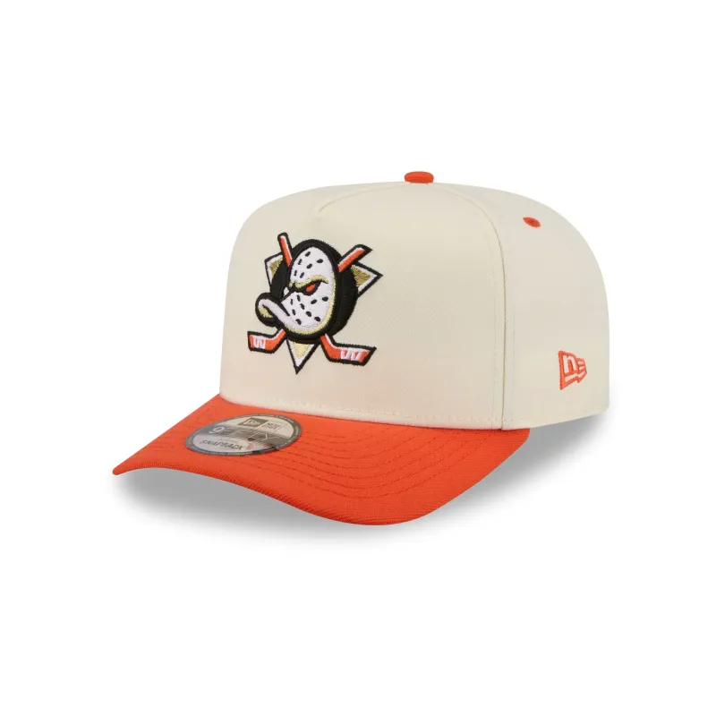 Anaheim Ducks Statement Back Chrome White 9FIFTY A-Frame Snapback Hat made by New Era