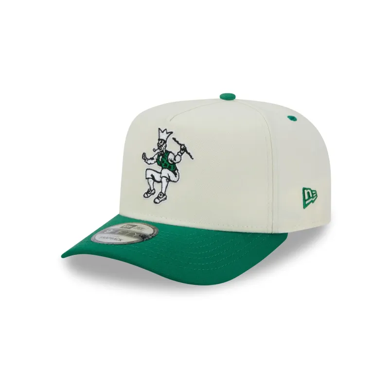 Boston Celtics Statement Back Chrome White 9FIFTY A-Frame Snapback Hat made by New Era