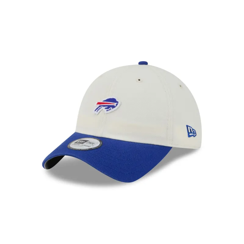 Buffalo Bills Mini Logo Chrome White Casual Classic Adjustable Hat made by New Era