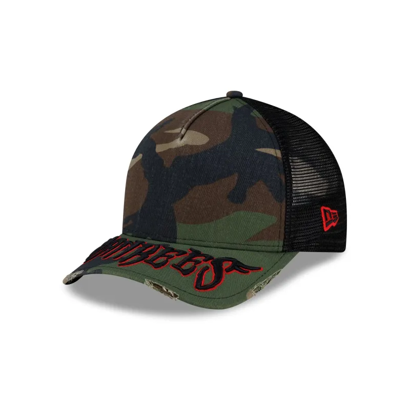 New York Yankees Camo Gothic Visor 9FORTY M-Crown A-Frame Trucker Hat made by New Era