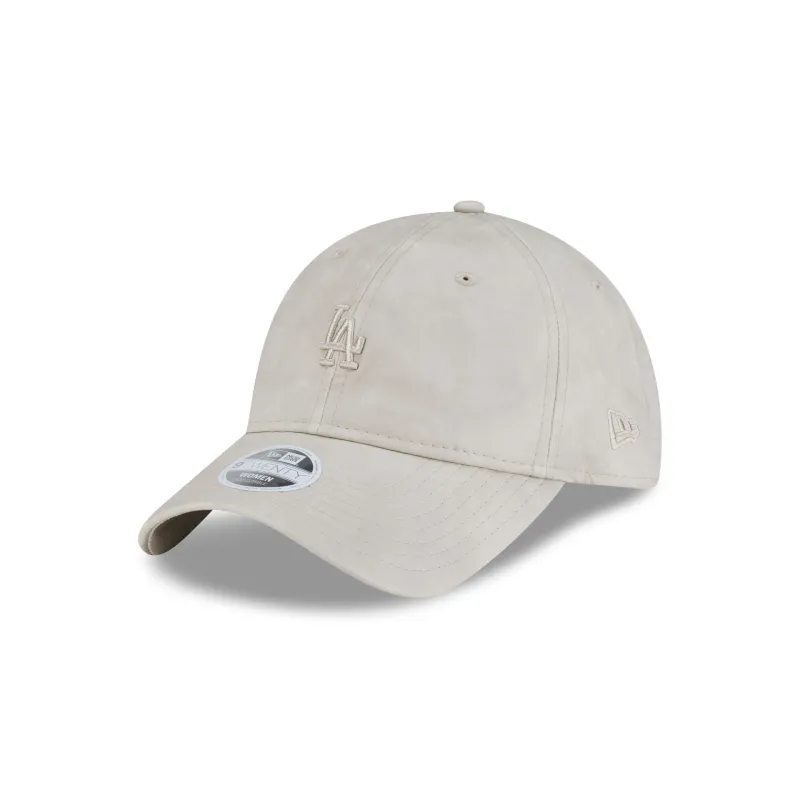 Los Angeles Dodgers Washed Faux Leather Women's 9TWENTY Adjustable Hat made by New Era