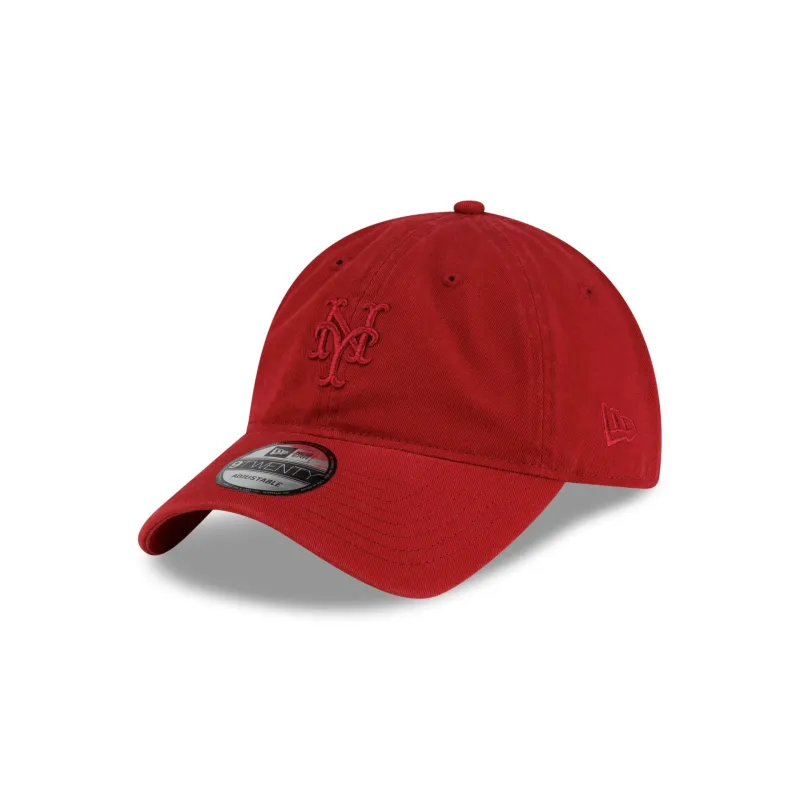 New York Mets Washed Monochrome Logo 9TWENTY Adjustable Hat made by New Era