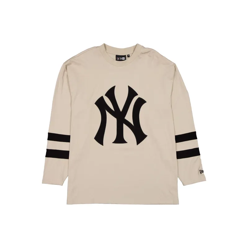 New York Yankees Stone Oversized Long-Sleeve T-Shirt made by New Era