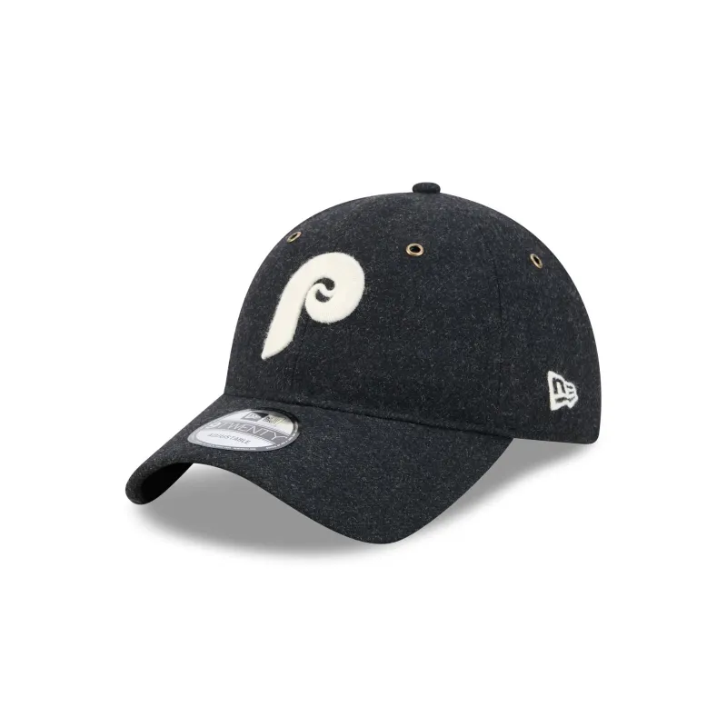 Philadelphia Phillies Black Wool 9TWENTY Adjustable Hat made by New Era