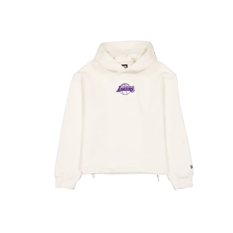 Los Angeles Lakers Neutrals Stone Hoodie made by New Era