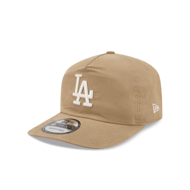 Los Angeles Dodgers Washed Khaki Nylon 19TWENTY Snapback Hat made by New Era