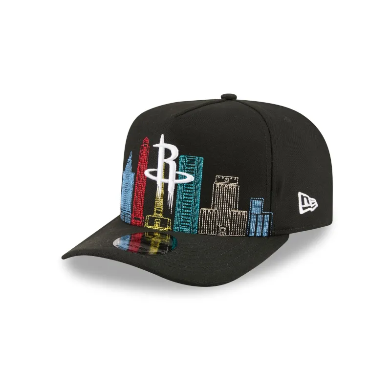 Houston Rockets Cityscape Black 9FIFTY A-Frame Snapback Hat made by New Era