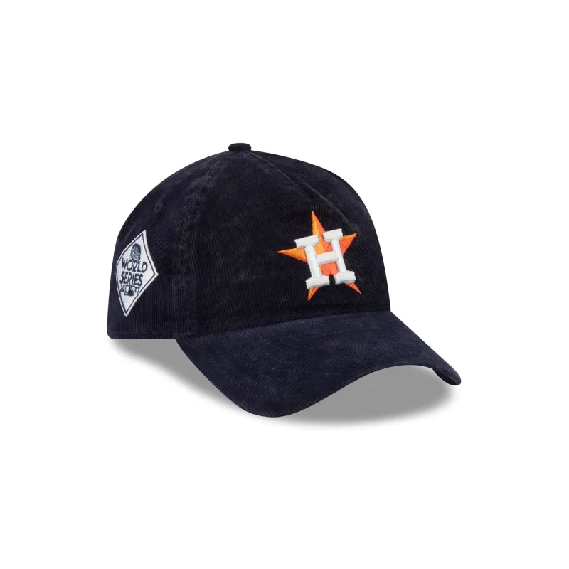 Houston Astros Washed Corduroy Sidepatch 9FORTY A-Frame Unstructured Snapback Hat made by New Era