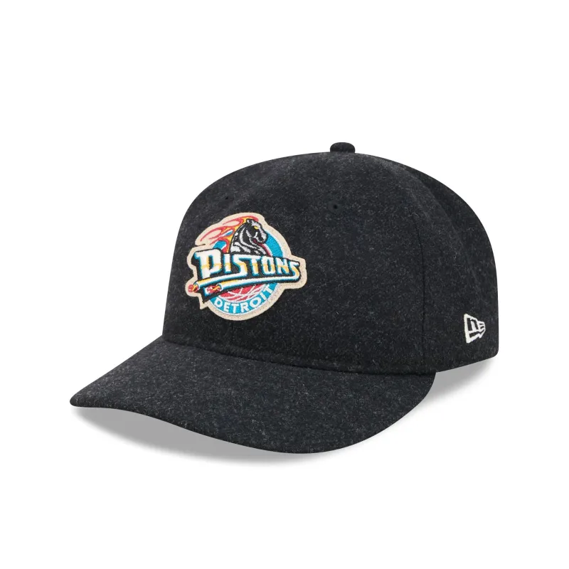 Detroit Pistons Black Wool Retro Crown 9FIFTY Adjustable Hat made by New Era