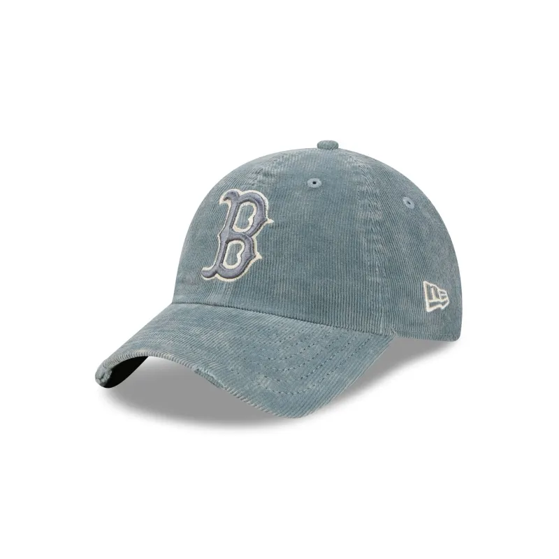 Boston Red Sox Washed Slate Blue Corduroy Casual Classic Adjustable Hat made by New Era