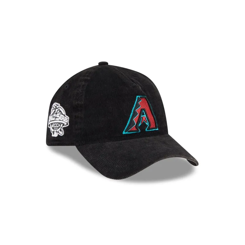 Arizona Diamondbacks Washed Corduroy Sidepatch 9FORTY A-Frame Unstructured Snapback Hat made by New Era