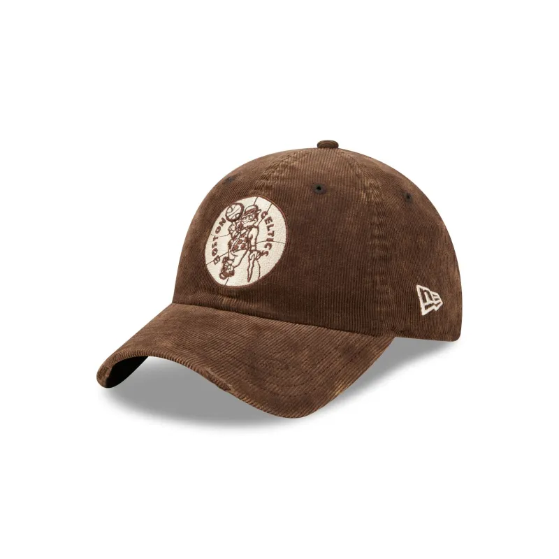 Boston Celtics Washed Walnut Corduroy Casual Classic Adjustable Hat made by New Era