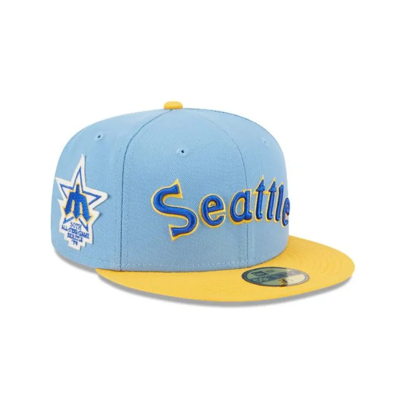 Seattle Mariners Powder Blues 59FIFTY Fitted Hat sold by New Era