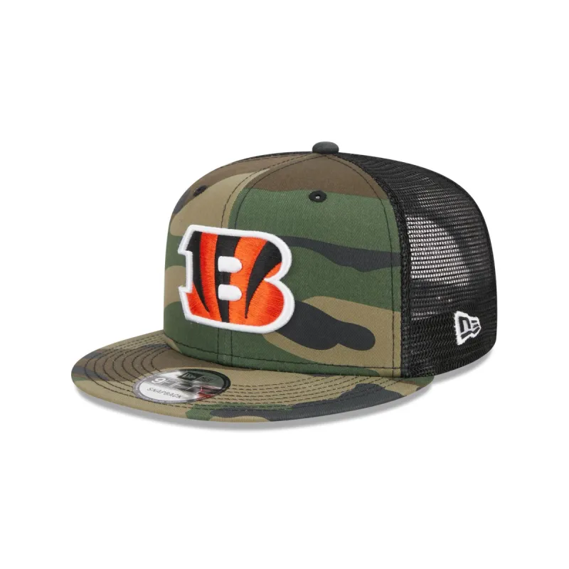 Cincinnati Bengals Camo 9FIFTY Trucker Snapback Hat sold by New Era