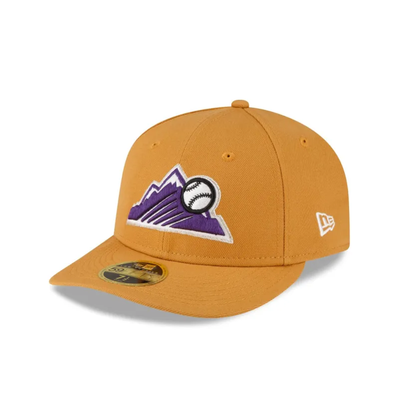 Colorado Rockies Taupe Low Profile 59FIFTY Fitted Hat sold by New Era