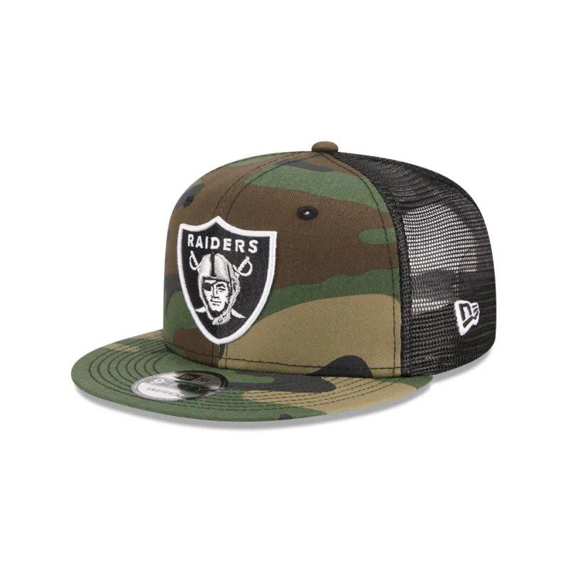 Las Vegas Raiders Camo 9FIFTY Trucker Snapback Hat sold by New Era
