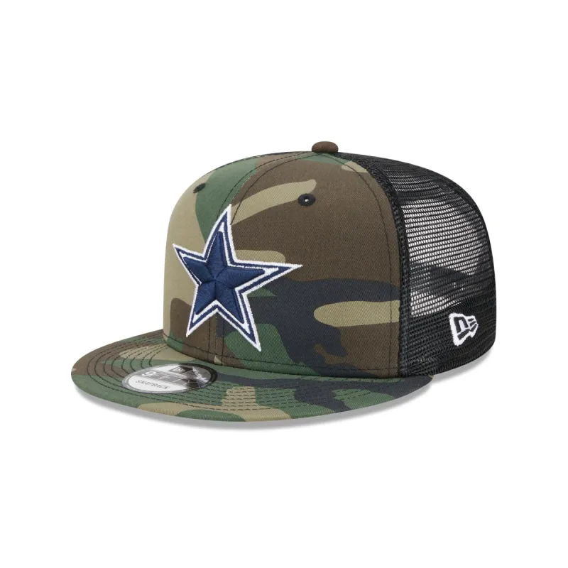 Dallas Cowboys Camo 9FIFTY Trucker Snapback Hat sold by New Era