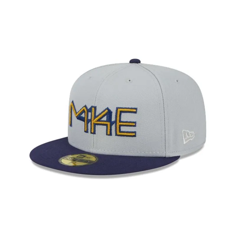 Milwaukee Brewers Metallic City 59FIFTY Fitted Hat sold by New Era
