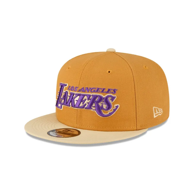 Los Angeles Lakers Oatmeal 9FIFTY Snapback Hat sold by New Era