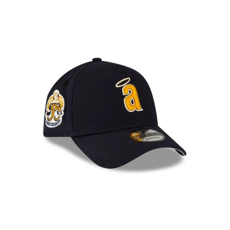 Los Angeles Angels Gold Logo 9FORTY A-Frame Snapback sold by New Era