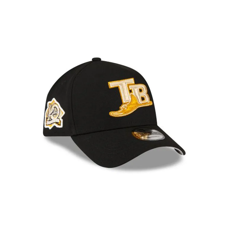Tampa Bay Rays Gold Logo 9FORTY A-Frame Snapback sold by New Era