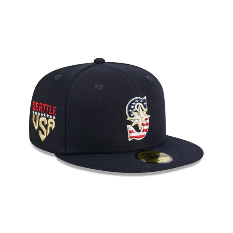 Seattle Mariners Independence Day 2023 59FIFTY Fitted Hat sold by New Era