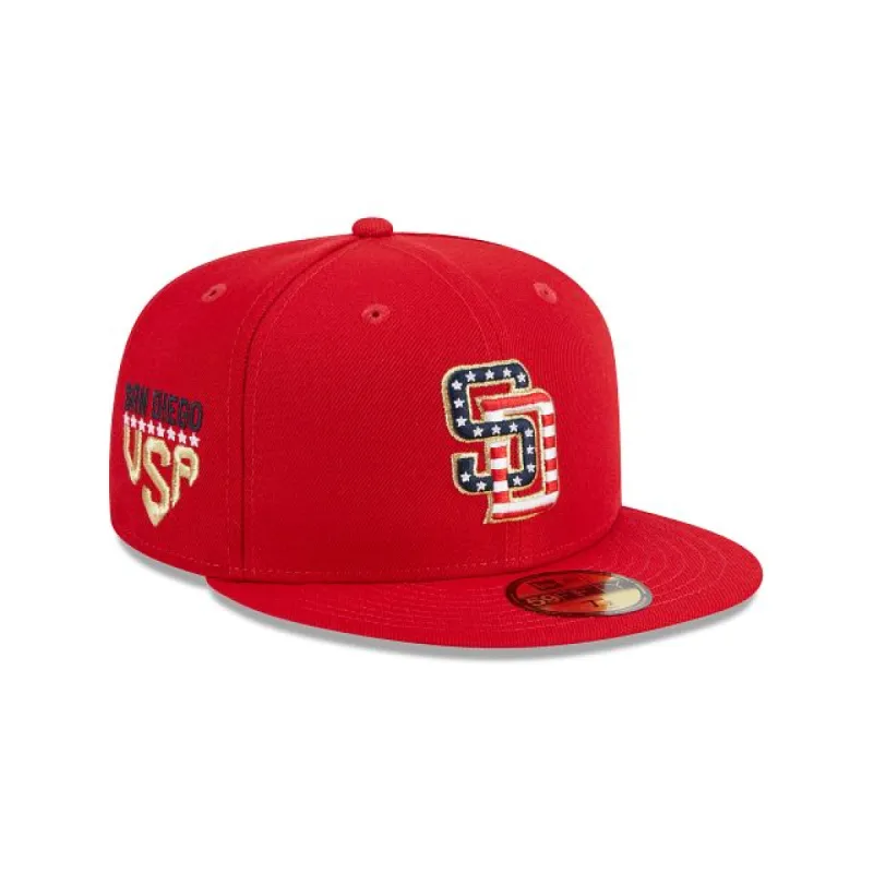 San Diego Padres Independence Day 2023 59FIFTY Fitted Hat sold by New Era