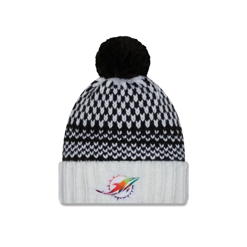 Miami Dolphins 2023 Crucial Catch Women's Pom Knit Hat sold by New Era