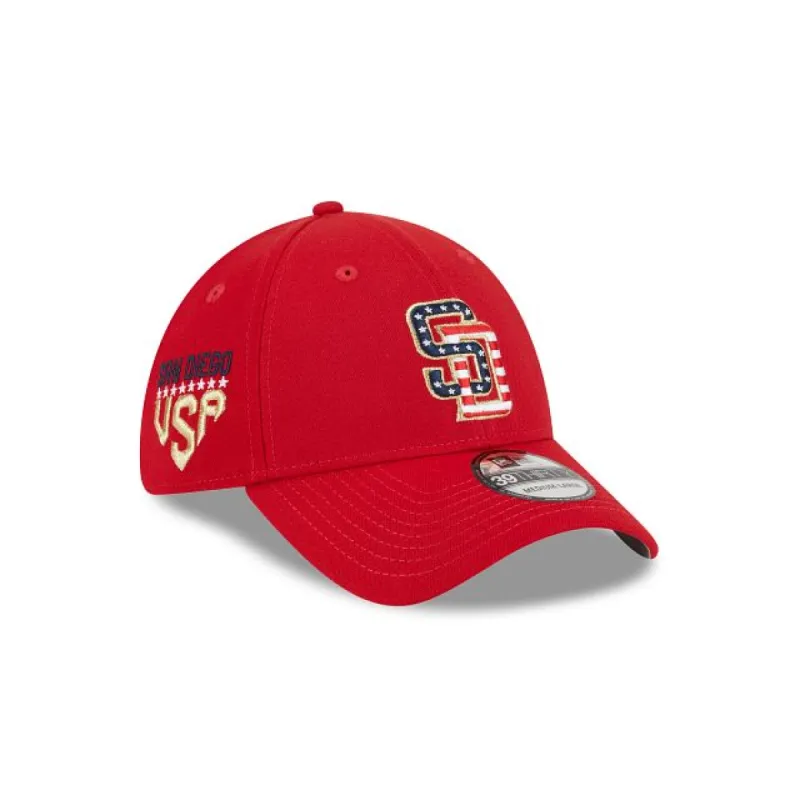 San Diego Padres Independence Day 2023 39THIRTY Stretch Fit Hat sold by New Era