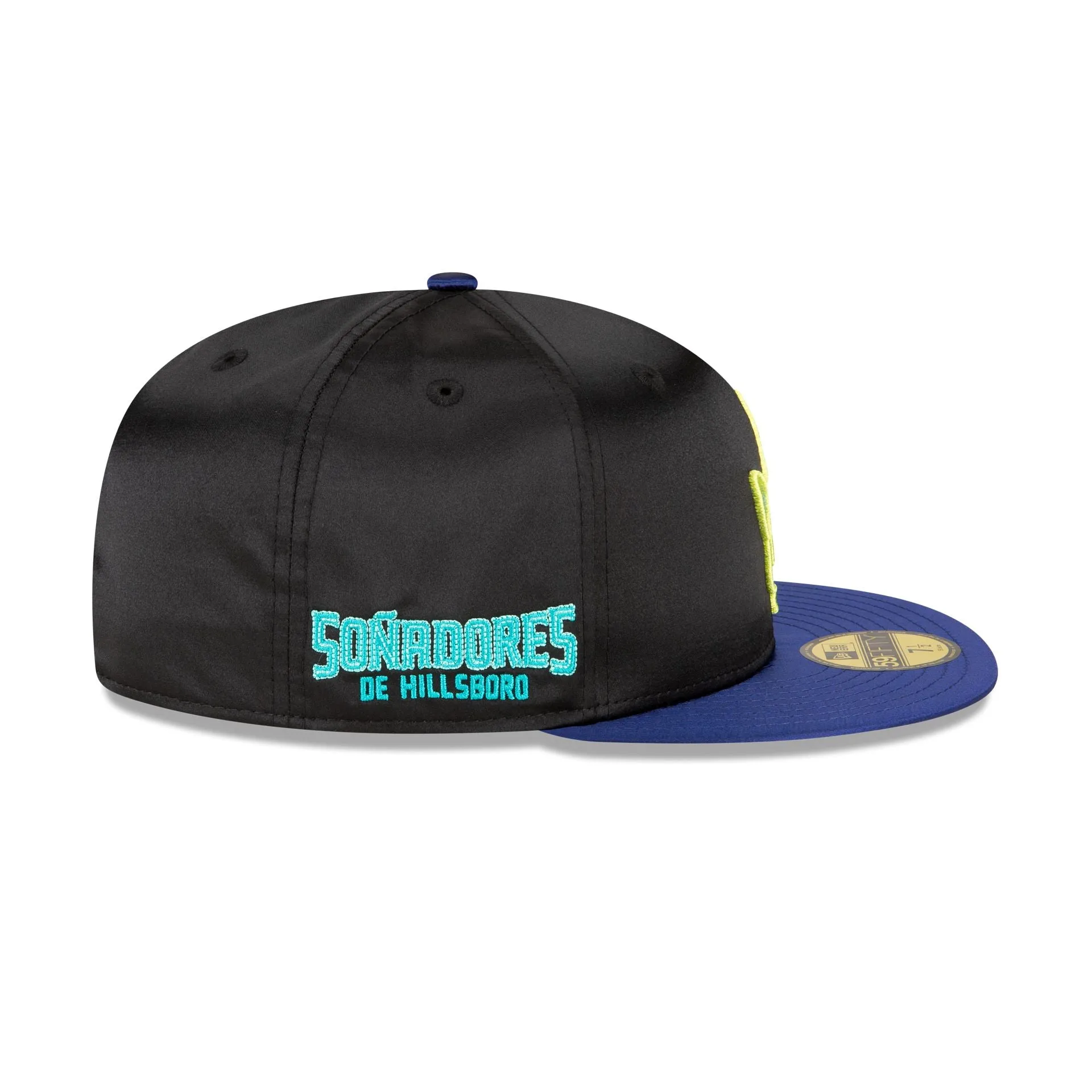 Hillsboro Hops Black Satin 59FIFTY Fitted Hat sold by New Era product image thumbnail 4