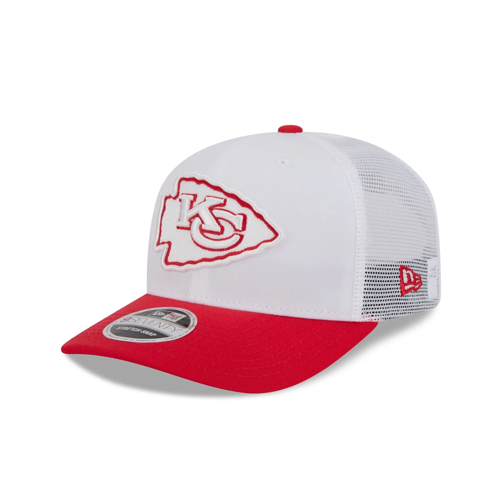 Kansas City Chiefs 2024 Training 9SEVENTY Trucker Hat sold by New Era