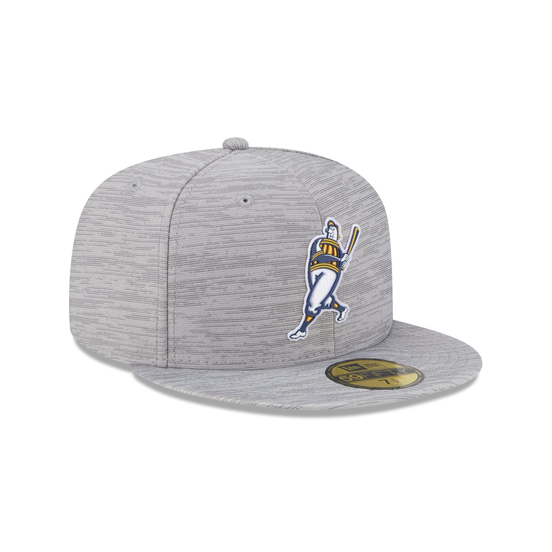 Milwaukee Brewers 2023 Clubhouse Gray 59FIFTY Fitted Hat sold by New Era product image thumbnail 3